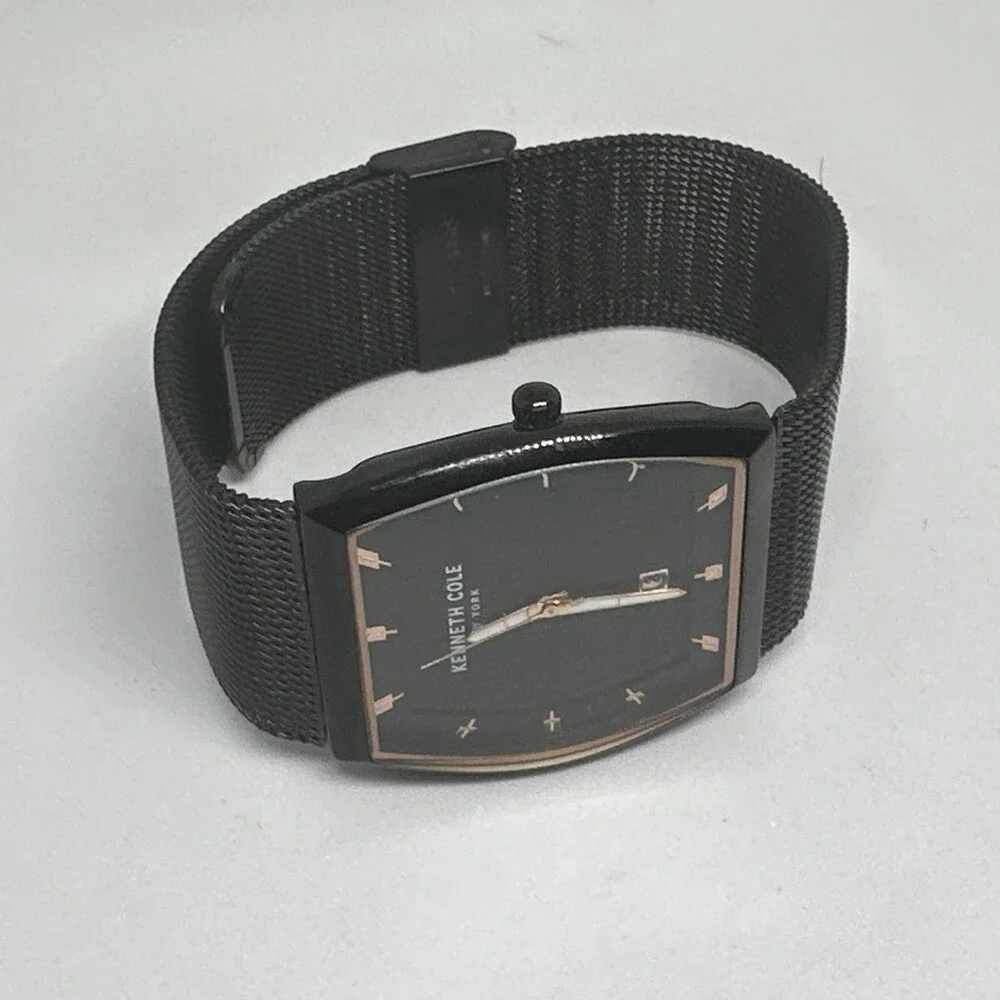 Kenneth Cole KC50489007 Men's Stainless Steel Mesh Analog Dial Wristwatch HME676